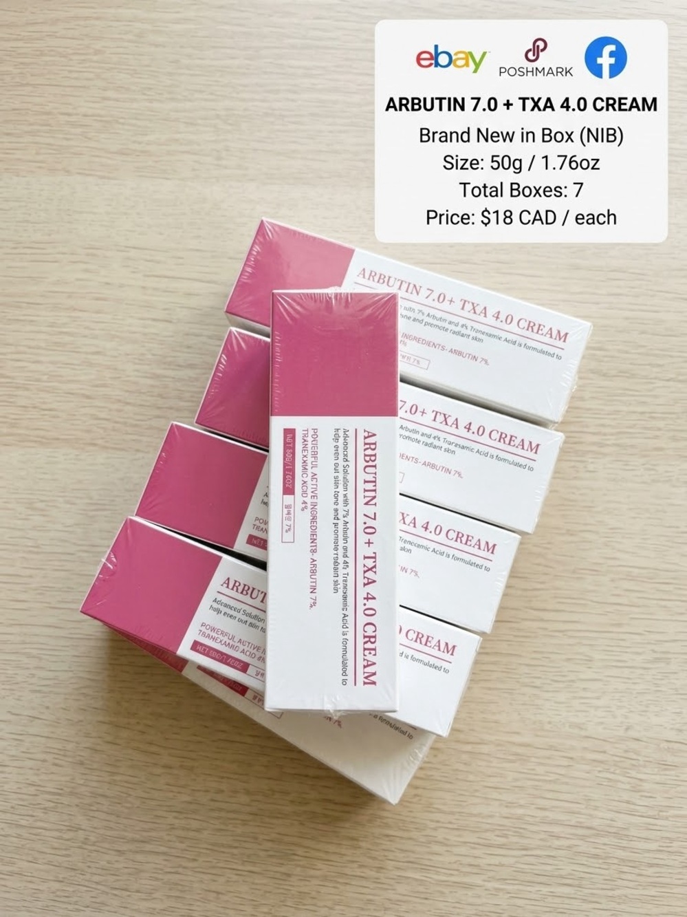 ARBUTIN 7.0 + TXA 4.0 Cream - Pink - (Brand Unknown)